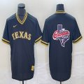 Nike Texas Rangers blank dark blue majestic baseball jerseys Champions patch