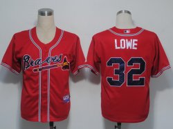 MLB Jerseys Atlanta Braves 32 Lowe Red