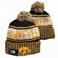 2024 Iowa Hawkeyes yellow black white NCAA Sport Cuffed Knit Hats