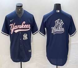 Nike New York Yankees blank blue MLB baseball Jersey Joint name -BD 16