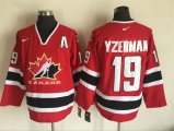 2002 Olympic Version #19 Yzerman red NHL Throwback Jerseys