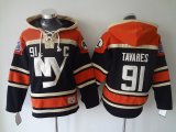 New York Islanders 19 John Tavares black Ice hockey Hooded Sweatshirt