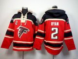 Atlanta Falcons #2 Matt Ryan red nfl Hooded Sweatshirt