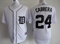 Detroit Tigers 24 CABRERA white mlb jersey