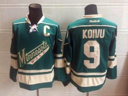 reebok Minnesota Wild Mikko Koivu 9 green nhl jerseys C patch