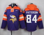 Custom Nike Minnesota Vikings #84 Patterson purple orange nfl Hooded Sweatshirt