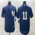 Nike New York Yankees #11 blue majestic baseball Jerseys-BD