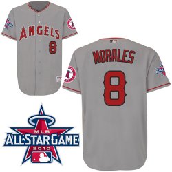 Los Angeles Angels 8# Morales Grey MLB Jerseys