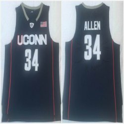 New UConn Huskies #34 Ray Allen Blue College Basketball Jerseys