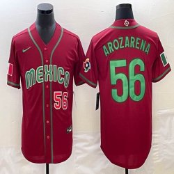 2023 World Cup Mexico #56 Randy Arozarena red majestic baseball jerseys 25