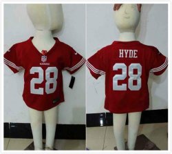 nike san francisco 49ers #28 Carlos Hyde red nfl children jerseys