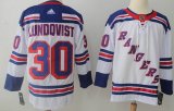 Adidas Rangers #30 Henrik Lundqvist white ice hockey Jersey