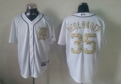 Detroit Tigers Justin Verlander 35# white camo mlb Jersey