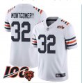 Nike Chicago Bears #32 Montgomery white Color Rush Limited Jerseys 100th patch