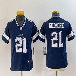 Youth Dallas Cowboys #21 Gilmore blue Nike Color Rush Limited Jersey