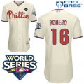 Philadelphia Phillies J.C Romero Stitched 16 beige mlb jersey