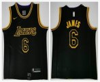 Nike Los Angeles Lakers #6 LeBron James black basketball jersey