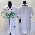 Nike Philadelphia Eagles blank white baseball jerseys Joint name-BD 03