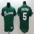 2016 Atlanta Braves #5 Freddie Freeman green Flexbase Authentic Collection Jersey