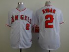 Los Angeles Angels #2 Erick Aybar white baseball jersey