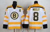 Boston Bruins 8 NEELY white new nhl jersey