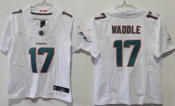 Youth Miami Dolphins #17 Jaylen Waddle white Nike Vapor F.U.S.E. Limited Jersey