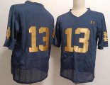 Notre Dame Fighting Irish #13 Riley Leonard dark blue NCAA jerseys-XST