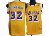 Los Angeles Lakers 32# JOHNSON yellow jerseys