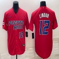 Puerto Rico Baseball #12 Francisco Lindor red 2023 World Baseball Classic Replica Player Jersey 02