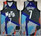 Nike Brooklyn Nets #7 Kevin Durant gray blue camo NBA Jerseys city version Hot press font-TY