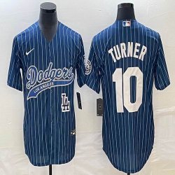 Nike Los Angeles Dodgers #10 Justin Turner blue majestic baseball Jerseys Joint name -BD 05