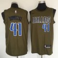 Dallas Mavericks 41# Dirk Nowitzki Green nike nba jersey