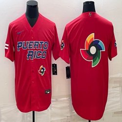 Puerto Rico Baseball blank red 2023 World Baseball Classic Replica Player Jersey 07