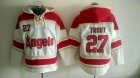 Anaheim Angels #27 Mike Trout beige baseball Hooded Sweatshirt