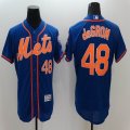 2016 New York Mets Jacob DeGrom #48 blue Flexbase Authentic Collection Jersey