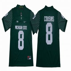 Michigan State Spartans #8 Kirk Cousins Green Limited Stitched NCAA Jersey