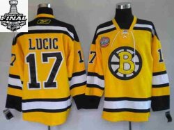 2013 NHL Stanley Cup Final Boston Bruins 17# lucic Yellow jersey