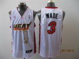 adidas Miami Heat 3 Dwyane Wade white new nba jersey