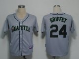 MLB Jerseys Seattle Mariners 24 Griffey Grey