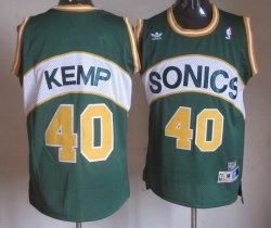 Seattle SuperSonics #40 Shawn Kemp green nba Jersey