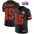 Youth Nike Kansas City Chiefs #15 Patrick Mahomes black Color Rush Limited