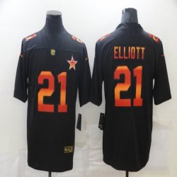 Dallas Cowboys #21 Ezekiel Elliott Nike black orange Color Rush Limited Jersey