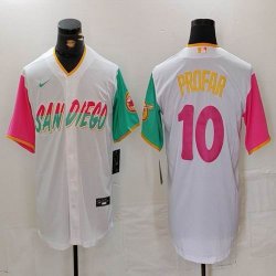 Nike San Diego Padres #10 Jurickson Profar white red green majestic mlb Jerseys city version