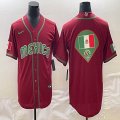 2023 World Cup Mexico red blank majestic baseball jerseys 08