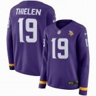 Women Nike Minnesota Vikings #19 Adam Thielen purple Color Rush Limited Jerseys long sleeves