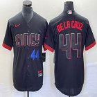 Nike Cincinnati Reds #44 Elly De La Cruz black majestic baseball jerseys -BD 03