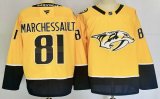 Nashville Predators #81 Jonathan Marchessault yellow hockey Jersey-PD