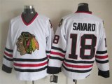 Chicago Blackhawks ##18 Denis Savard CCM white Ice hockey jerseys