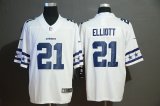 Dallas Cowboys #21 Deion Sanders Nike White Color Rush Limited Jersey with Sleeve label