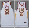 Nike Cleveland Cavaliers 23 LeBron James white nba basketball jersey